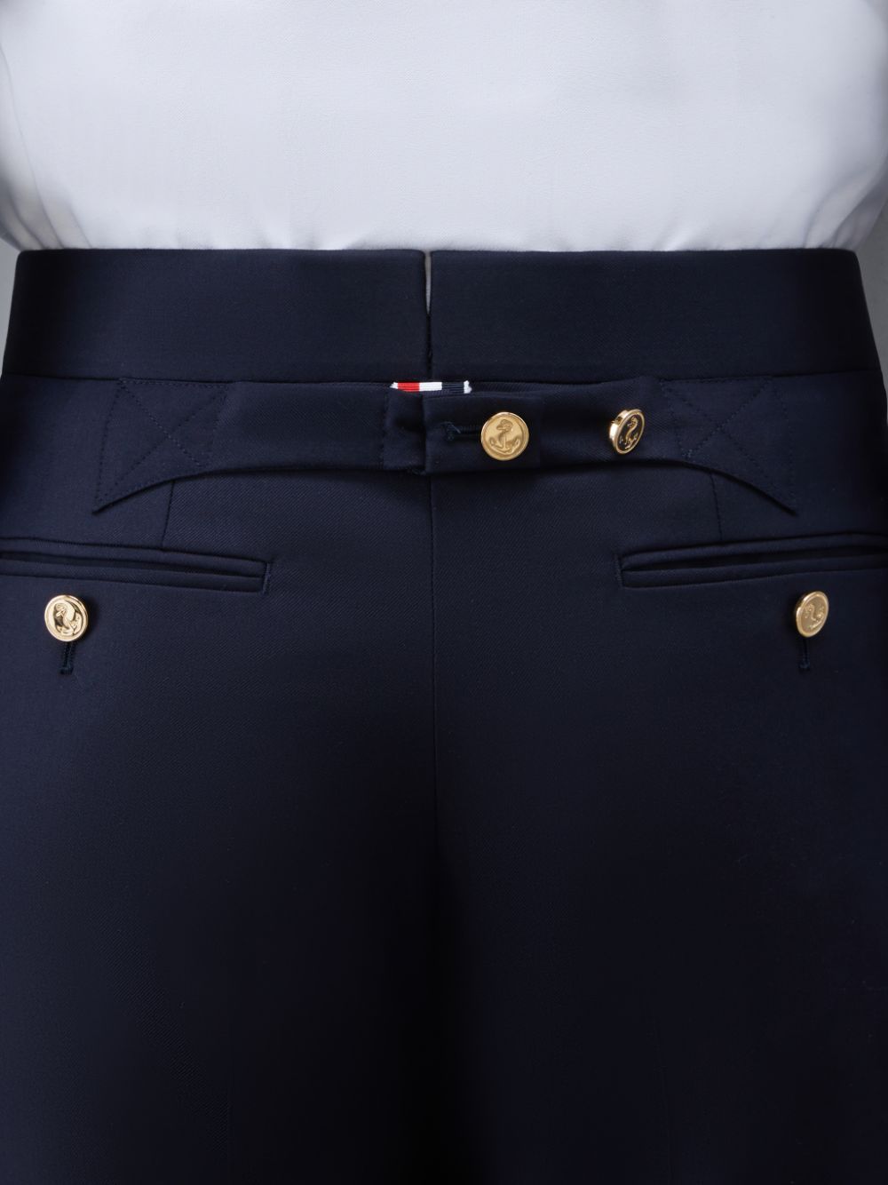 Thom Browne Twill Classic Backstrap Men Pants Blue | EPV49A88074