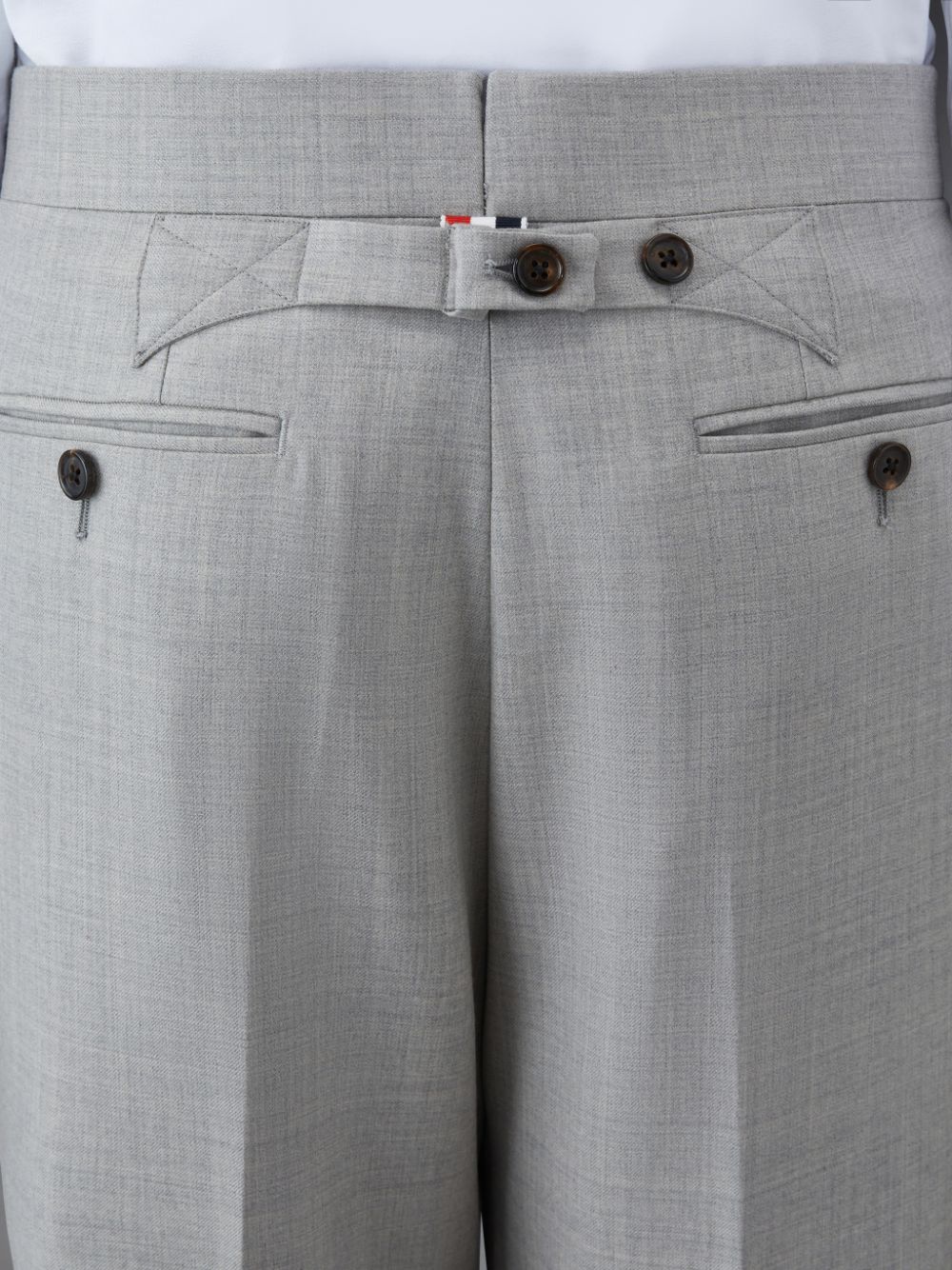 Thom Browne Twill Classic Backstrap Men Pants Grey | VRV45J82689