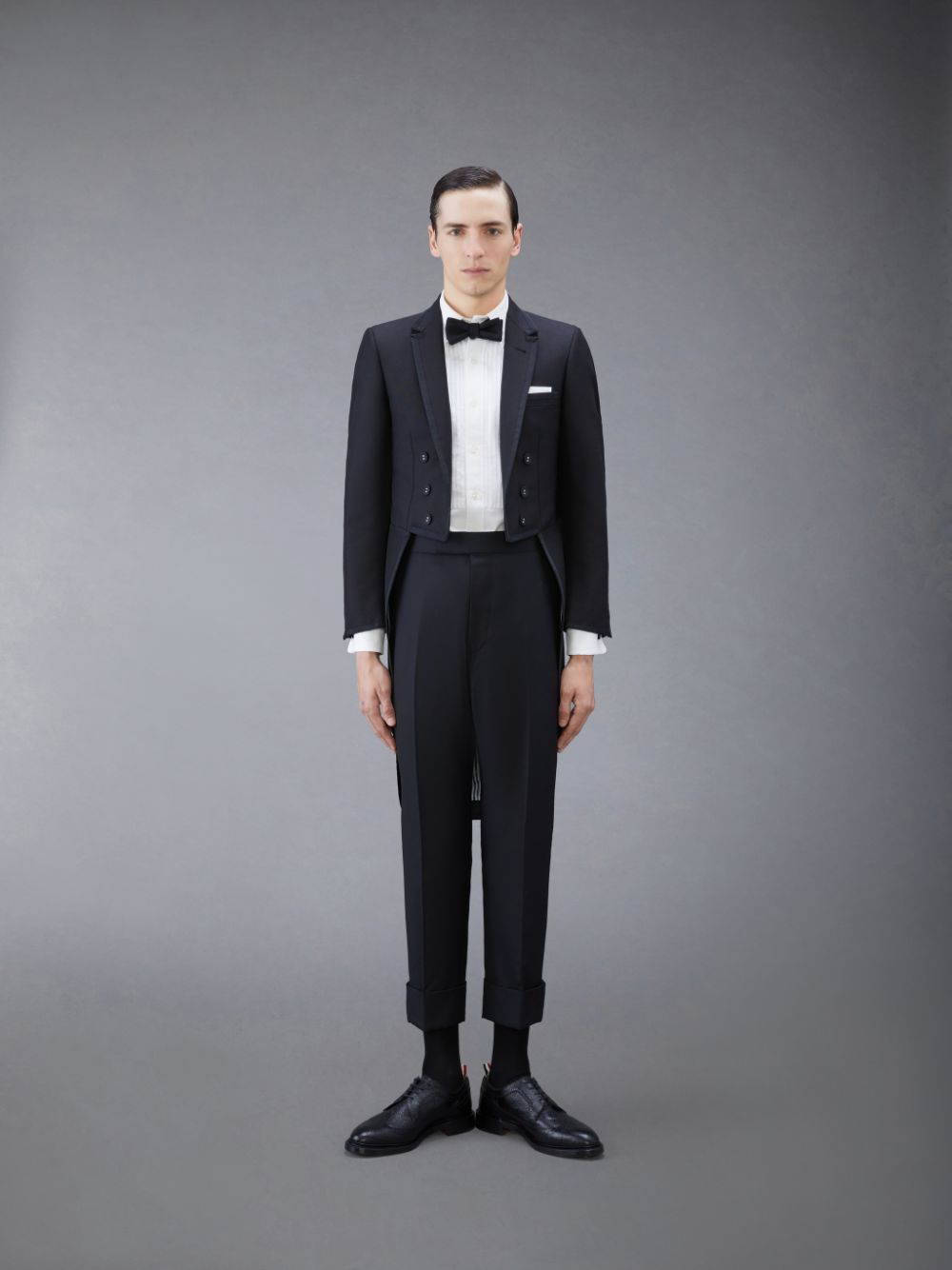 Thom Browne Twill Classic Backstrap Men Pants Black | ZJG15E65200