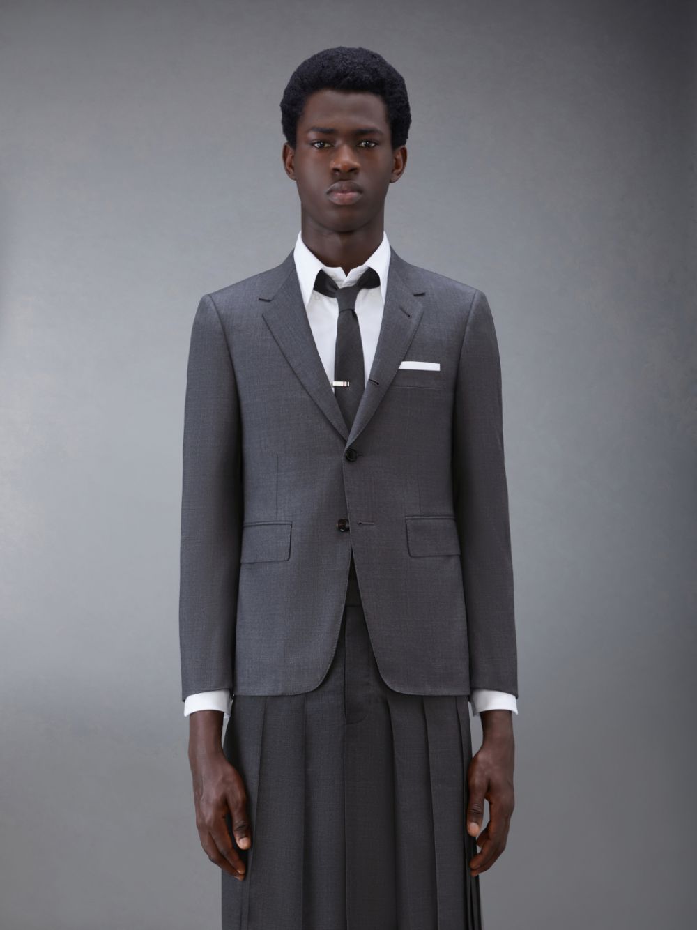 Thom Browne Twill Classic Sport Men Coats Grey | RSY26A71353