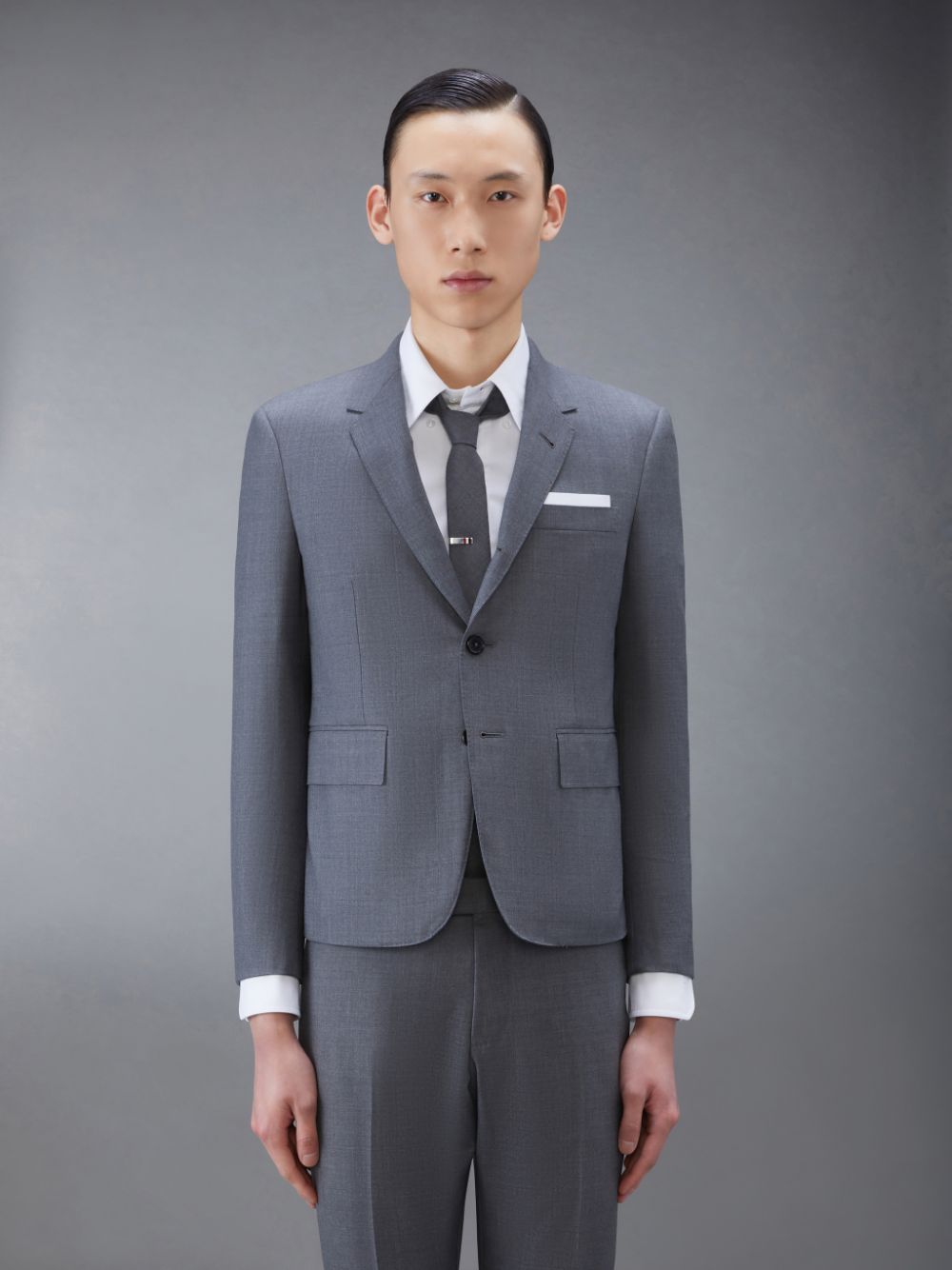 Thom Browne Twill High Armhole Sport Men Coats Grey | TJD49N39414