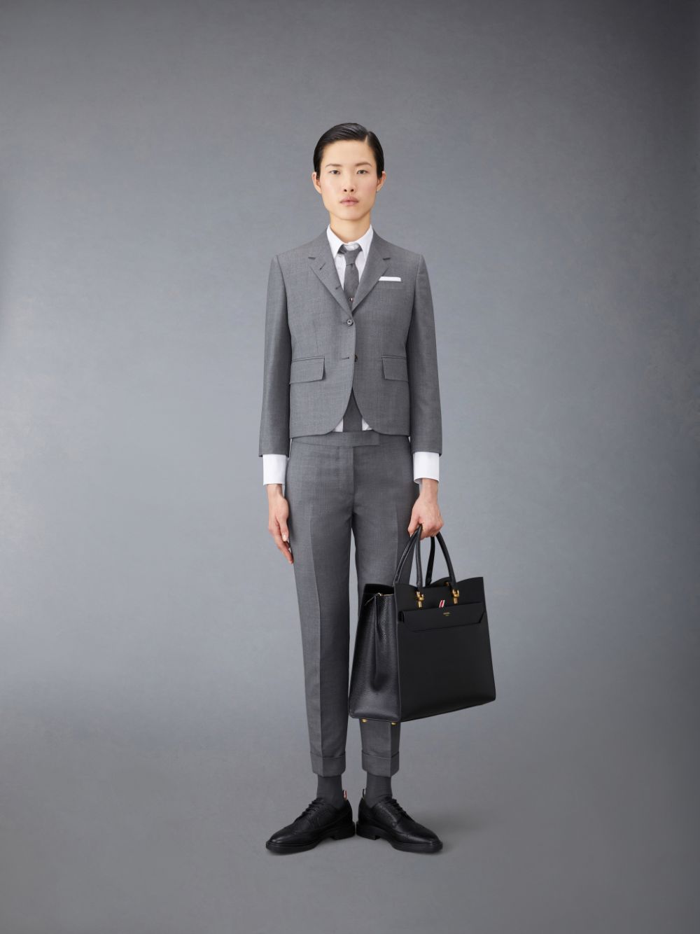 Thom Browne Twill High Armhole Sport Women Coats Grey | VZY16Y65044