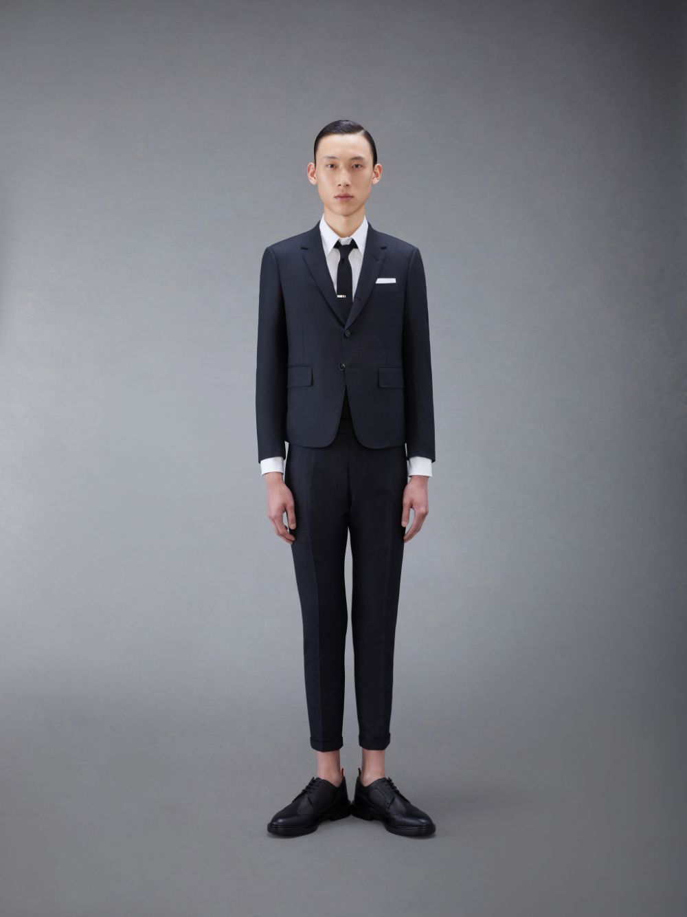 Thom Browne Twill High Armhole Suit and Tie Men Coats Grey | MDG31U57567