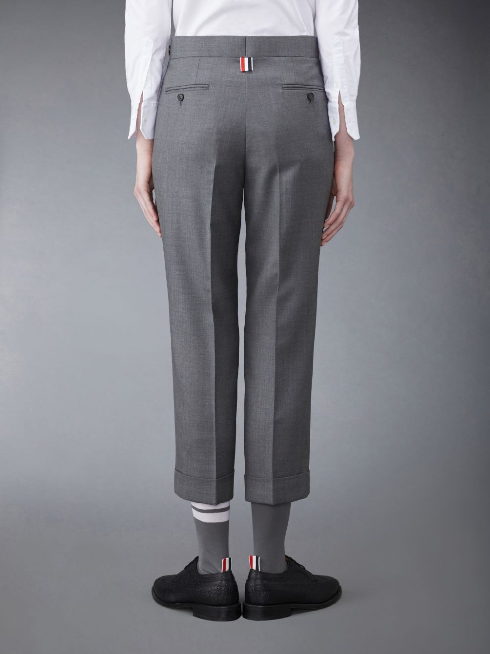 Thom Browne Twill Low Rise Slim Women Pants Grey | TGS52K06350