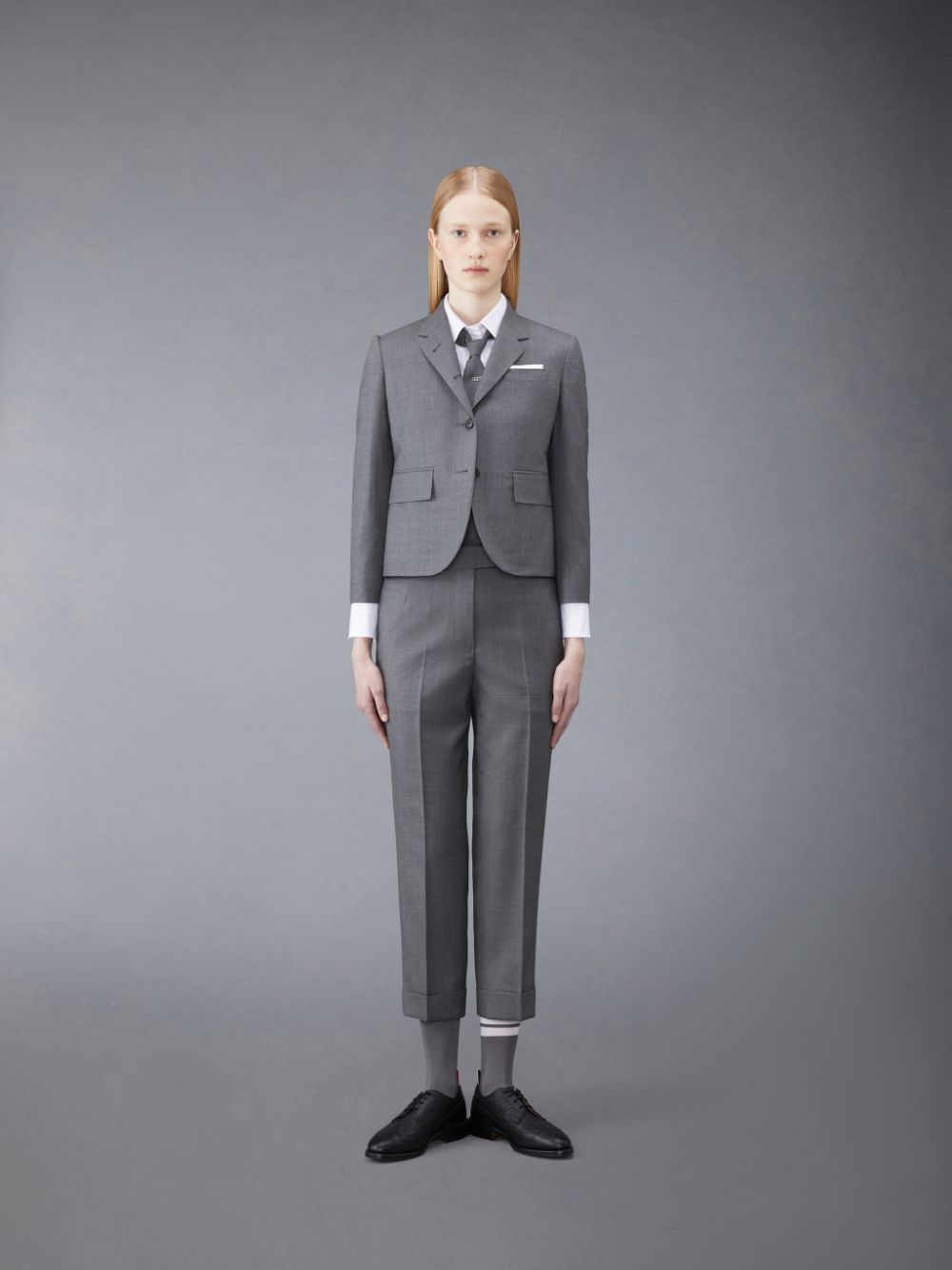 Thom Browne Twill Low Rise Slim Women Pants Grey | TGS52K06350