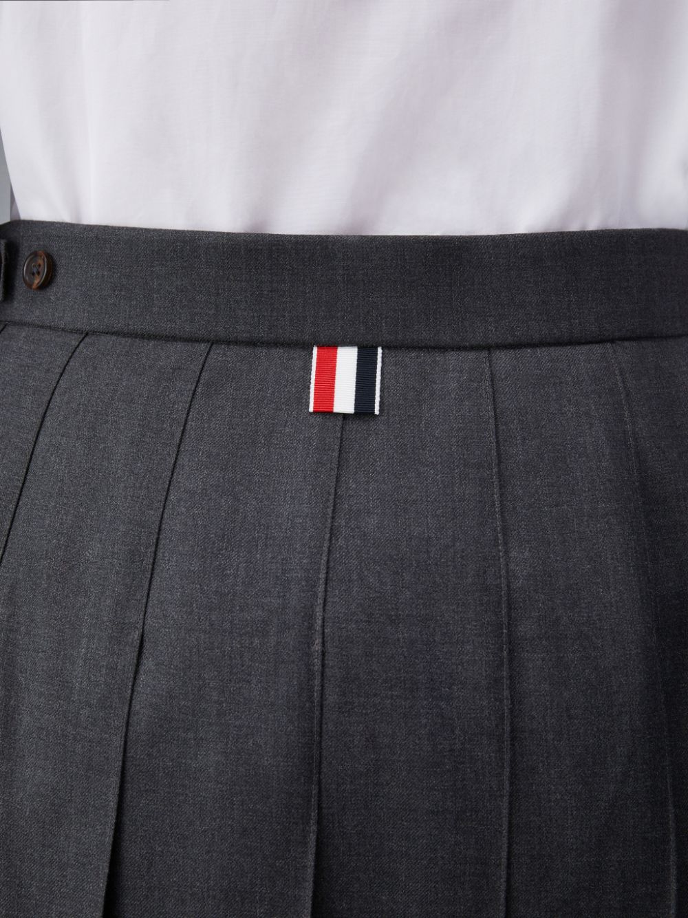 Thom Browne Twill Pleated Long Women Skirts Grey | GKT85F32001