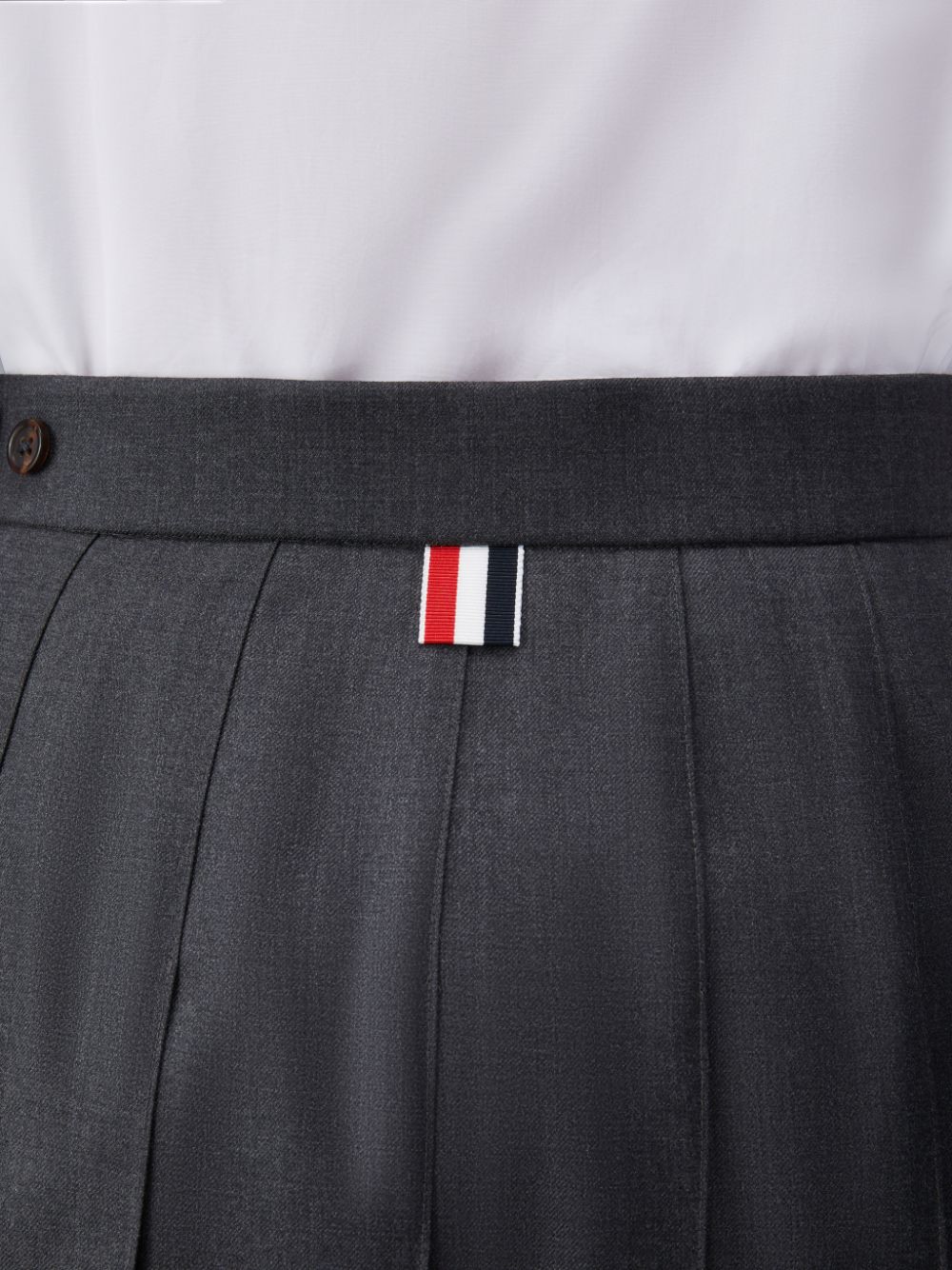 Thom Browne Twill Pleated Midi Women Skirts Grey | EDF44I20042