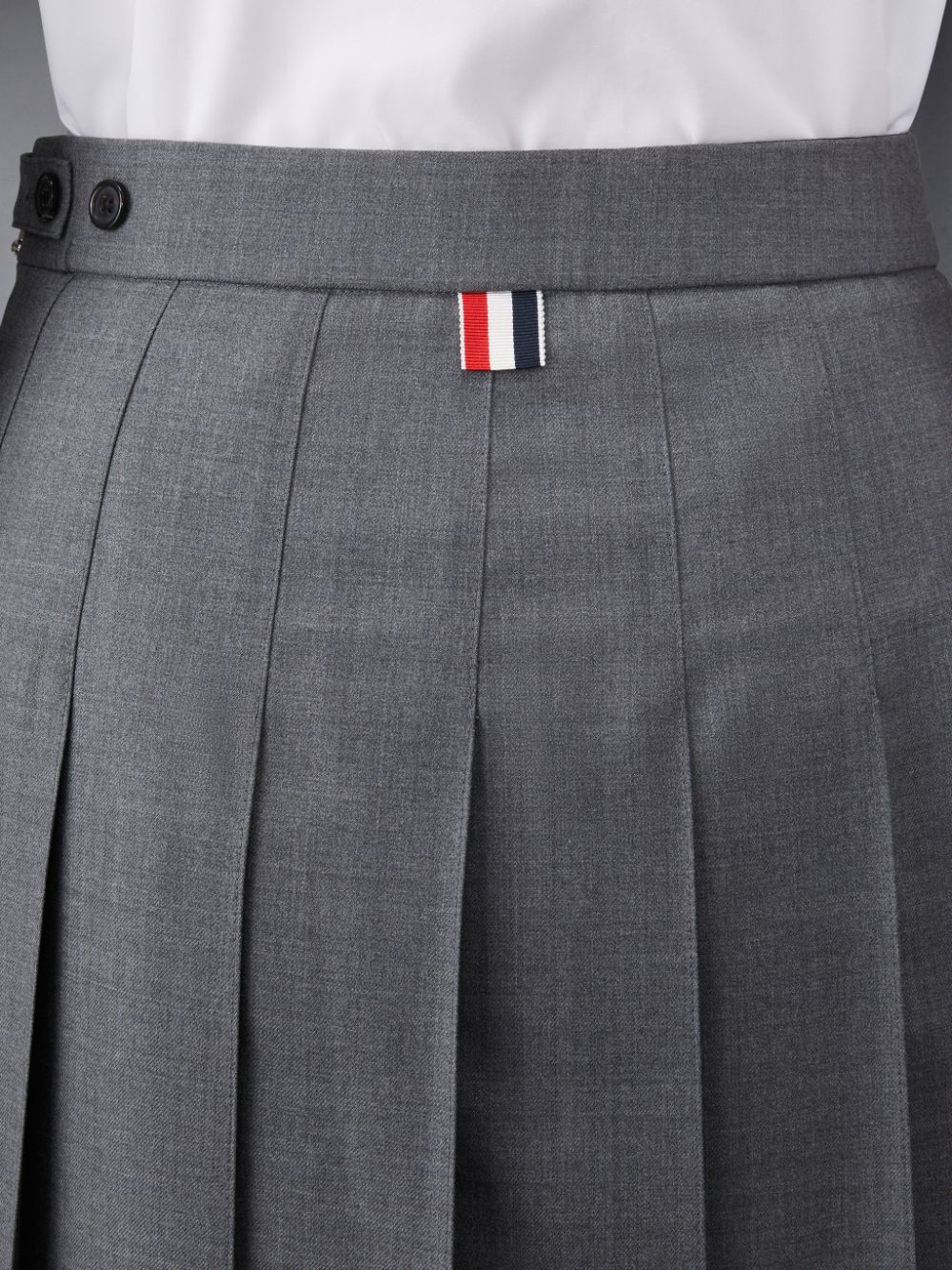 Thom Browne Twill Pleated Midi Women Skirts Grey | NJT06O31332