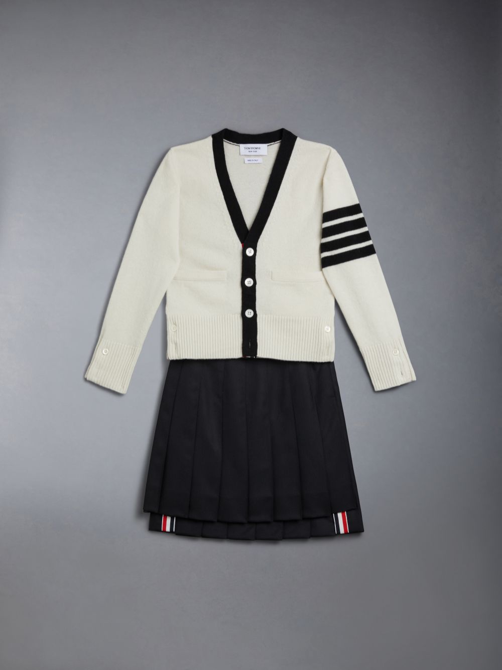 Thom Browne Twill Pleated Mini Girls's Skirts Black | QDU04L00775