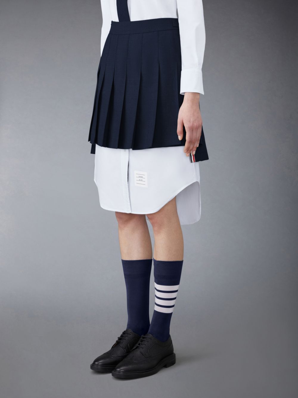 Thom Browne Twill Pleated Mini Women Skirts Blue | JGV81Z64862