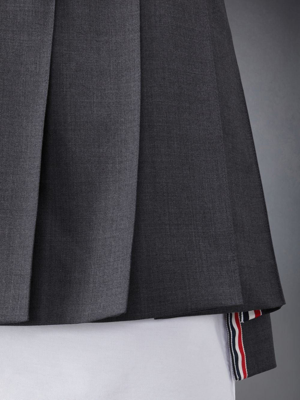 Thom Browne Twill Pleated Mini Women Skirts Grey | GJZ47X36912