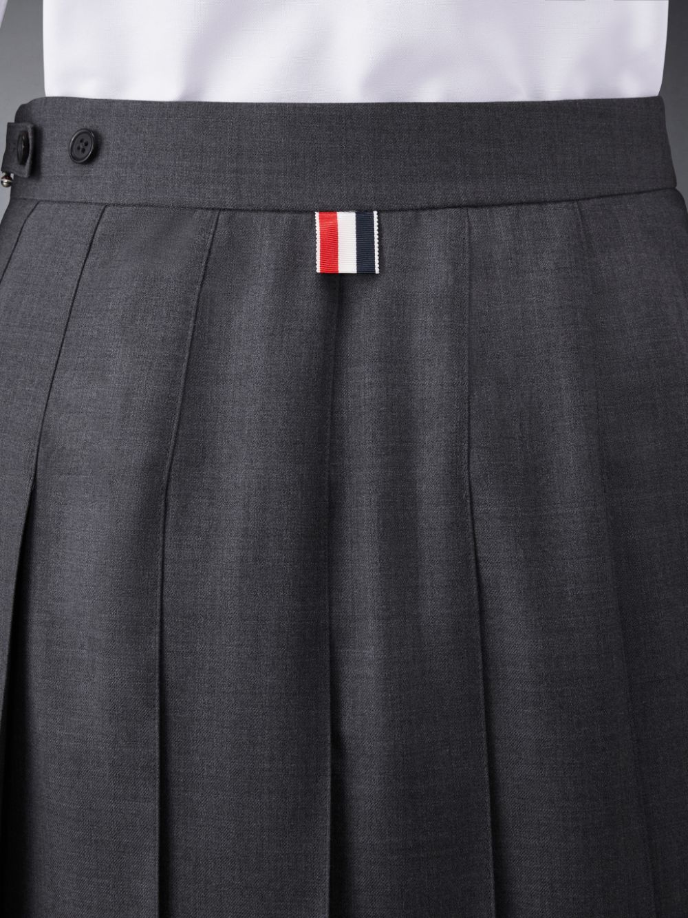 Thom Browne Twill Pleated Mini Women Skirts Grey | GJZ47X36912