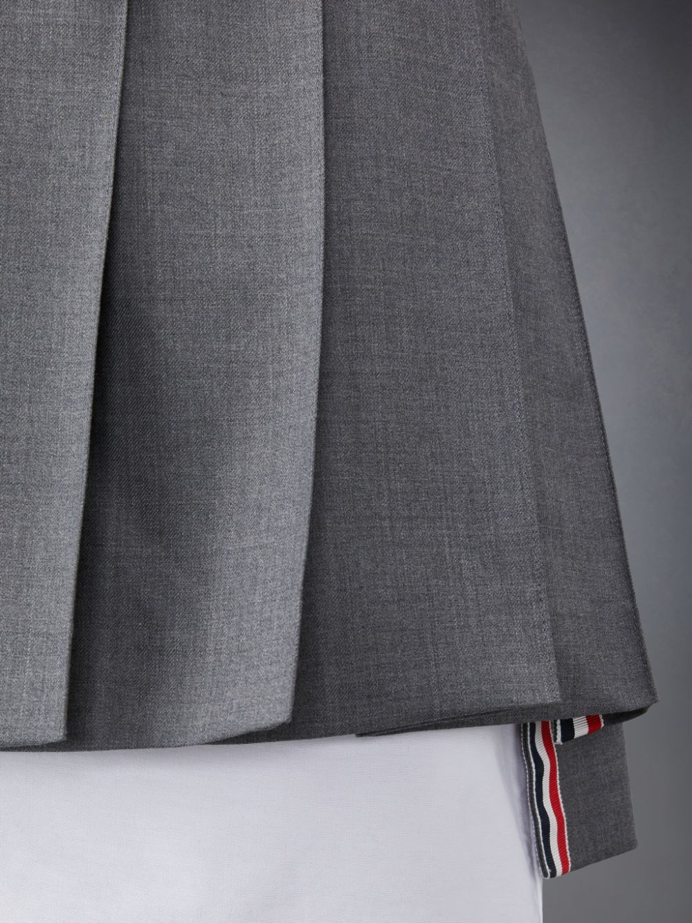 Thom Browne Twill Pleated Mini Women Skirts Grey | DVC36Y49118