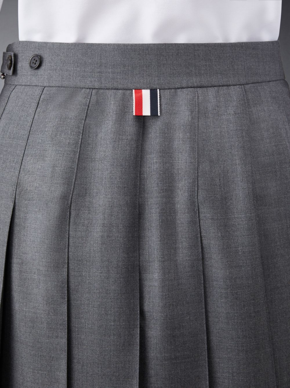 Thom Browne Twill Pleated Mini Women Skirts Grey | DVC36Y49118