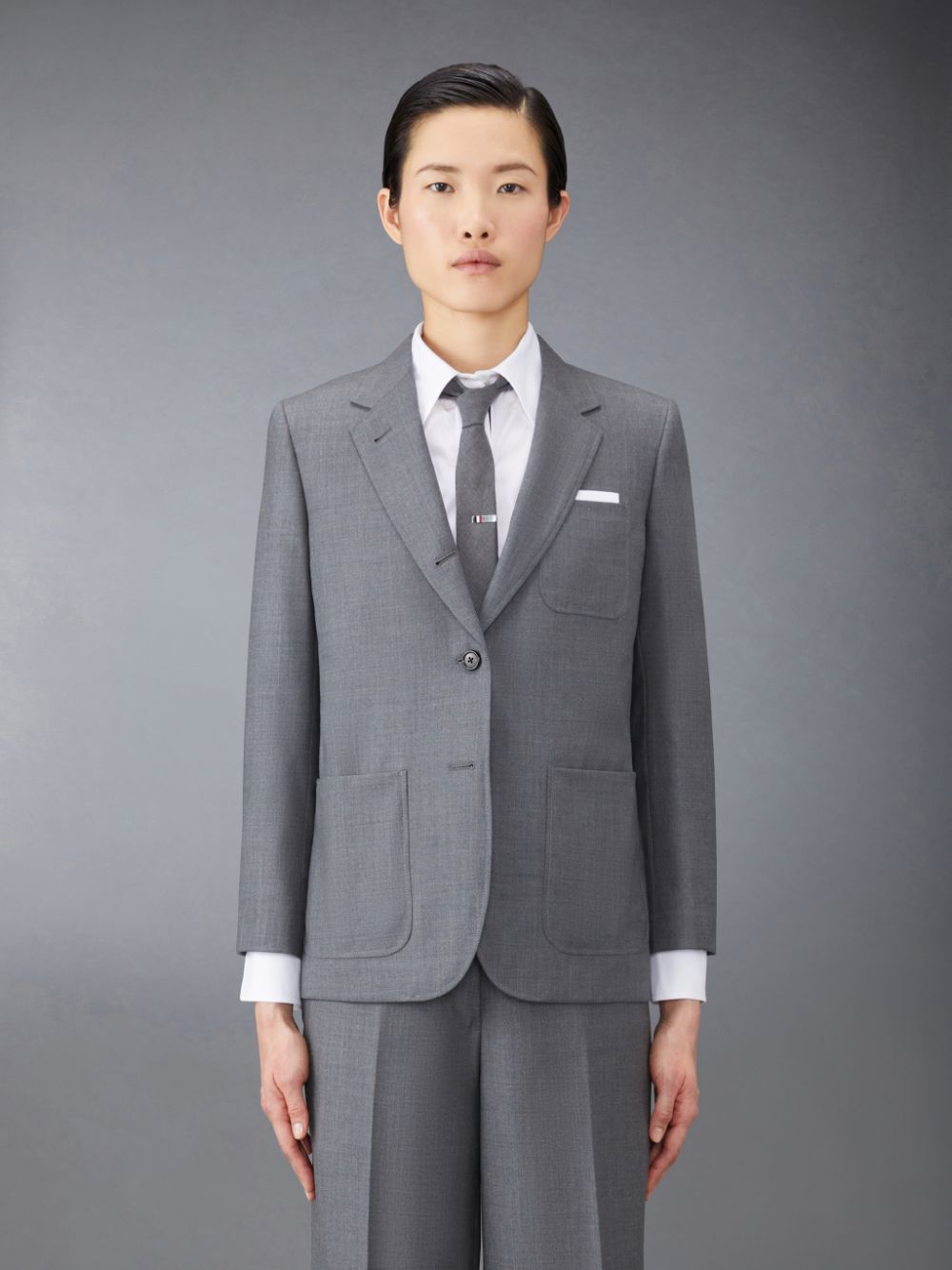 Thom Browne Twill Sack Sport Women Coats Grey | BLX86T69943