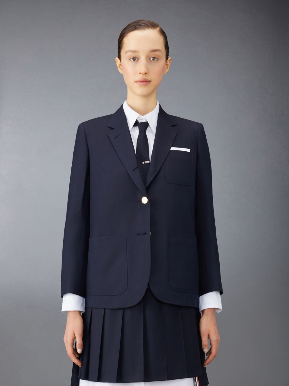 Thom Browne Twill Sack Sport Women Coats Blue | ZRB37O06629