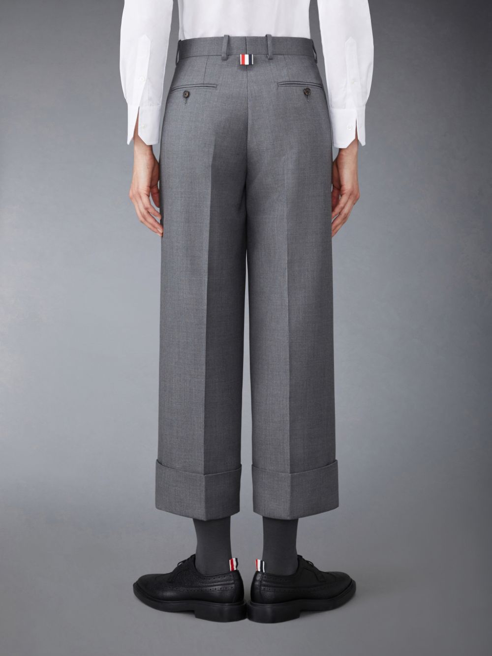 Thom Browne Twill Sack Women Pants Grey | EAF17D78651