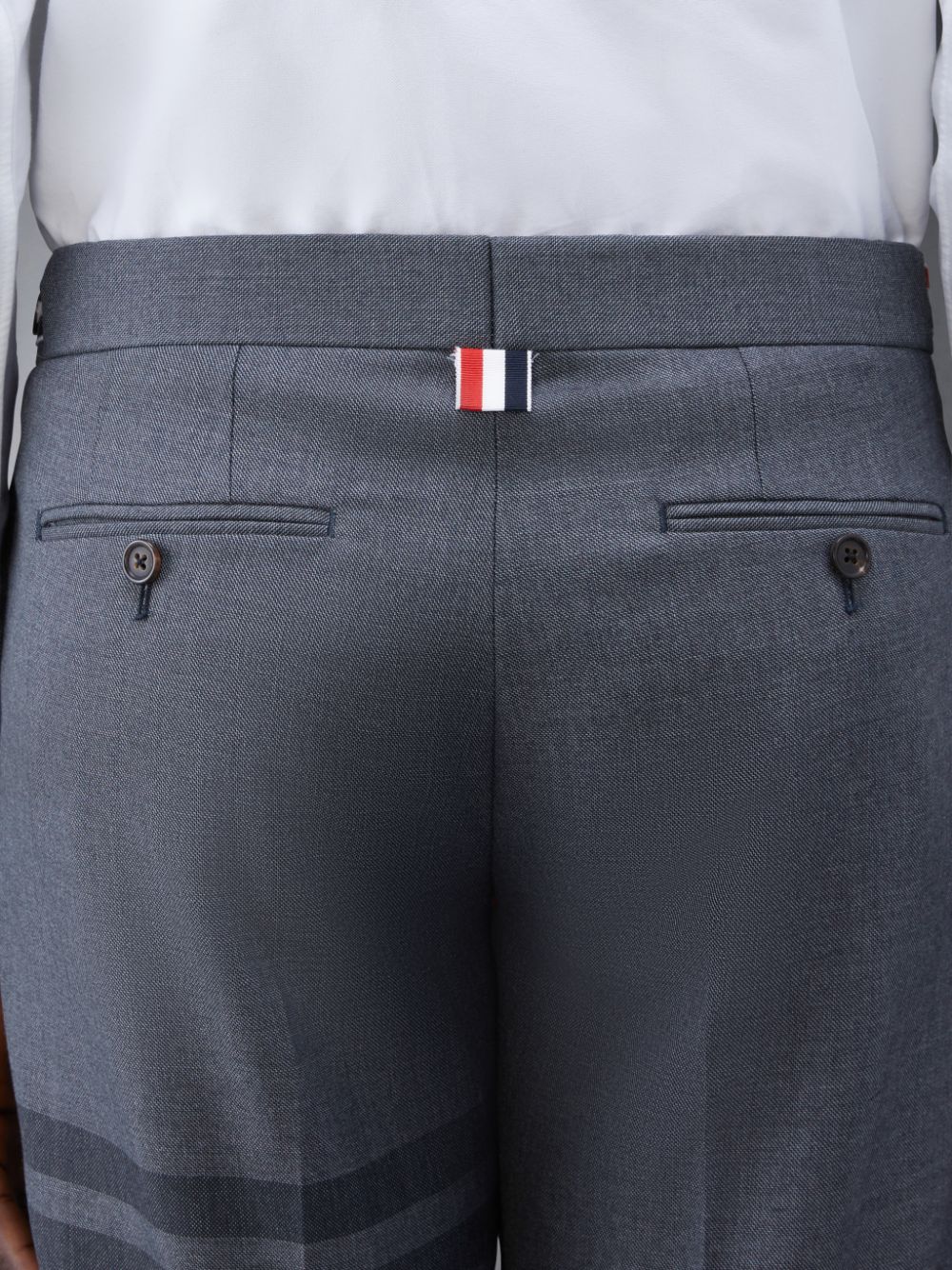 Thom Browne Twill School Uniform 4-Bar Low Rise Skinny Men Pants Grey | MUW04H62938