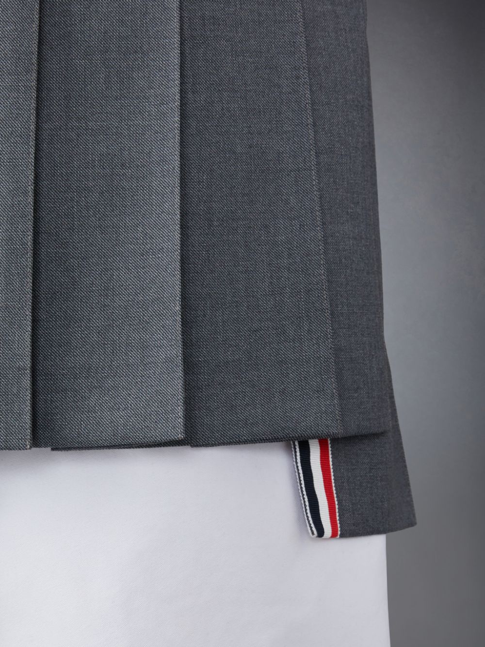 Thom Browne Twill School Uniform 4-Bar Pleated Mini Women Skirts Grey | CGA42P56828