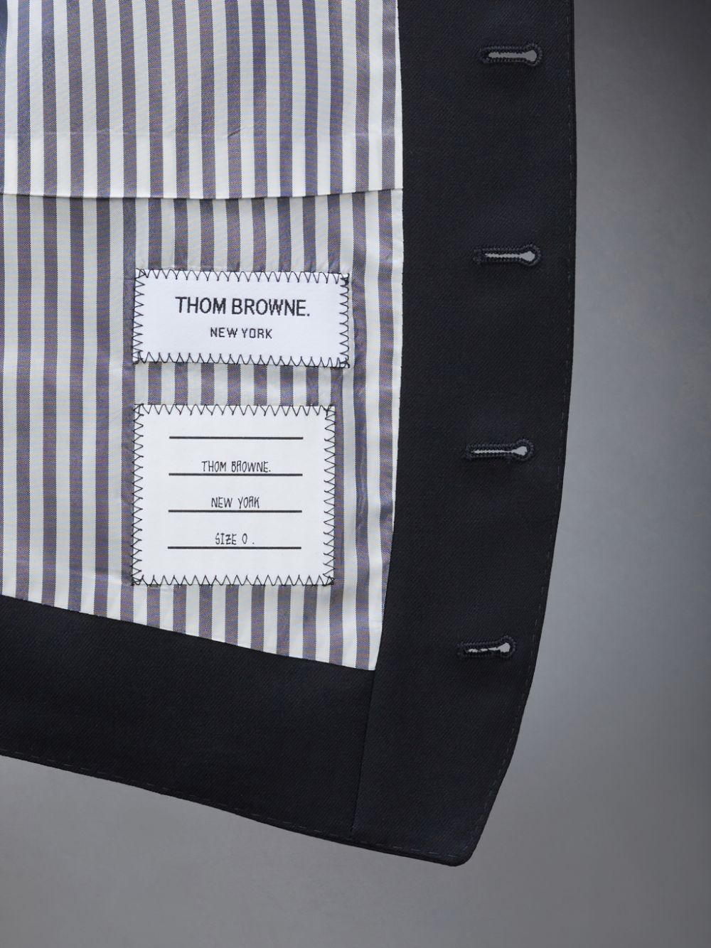 Thom Browne Twill Tipping Classic Men Vest Black | YTA53A54552