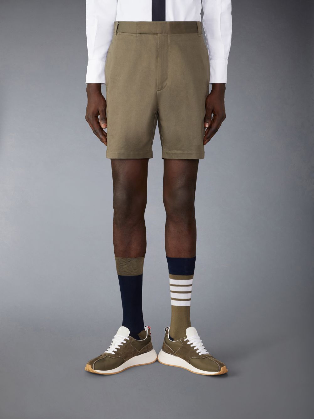 Thom Browne Twill Unconstructed Men Shorts Green | ZXV91S50520