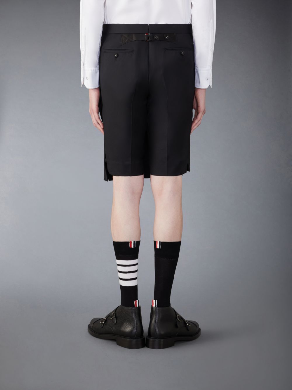 Thom Browne Twill Wool Backstrap Skort Men Skirts Black | UFN39P19148