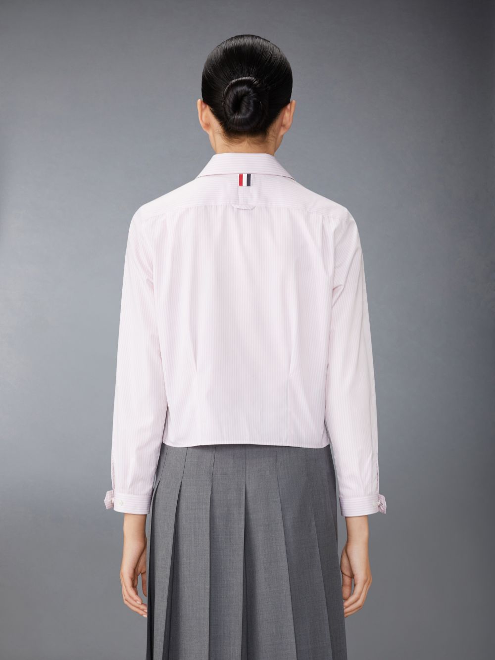 Thom Browne University Stripe Poplin Tucked Women Shirts Pink | YDD29Y84132