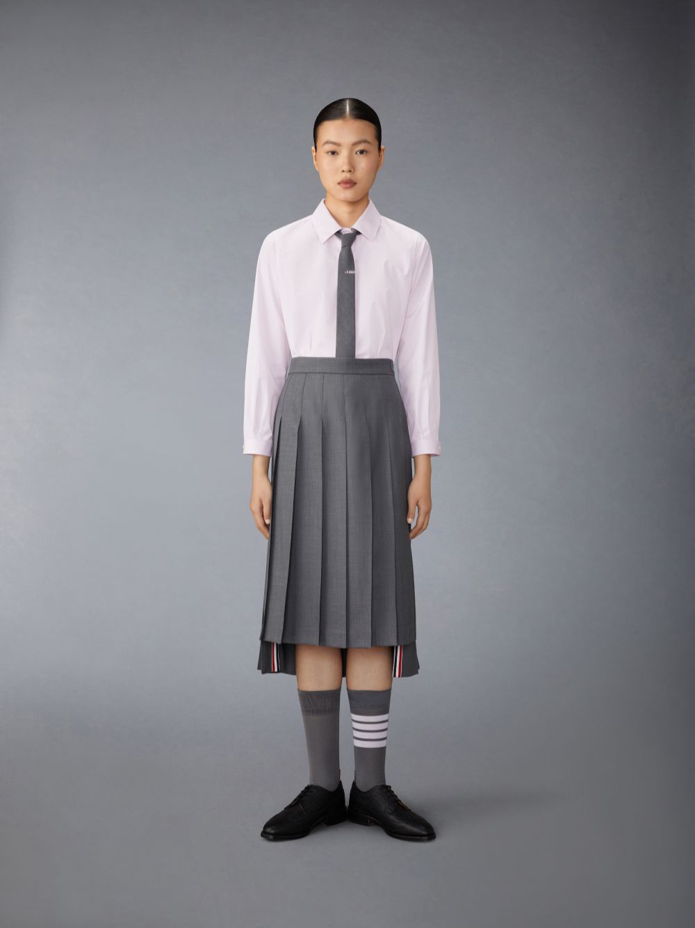 Thom Browne University Stripe Poplin Tucked Women Shirts Pink | YDD29Y84132