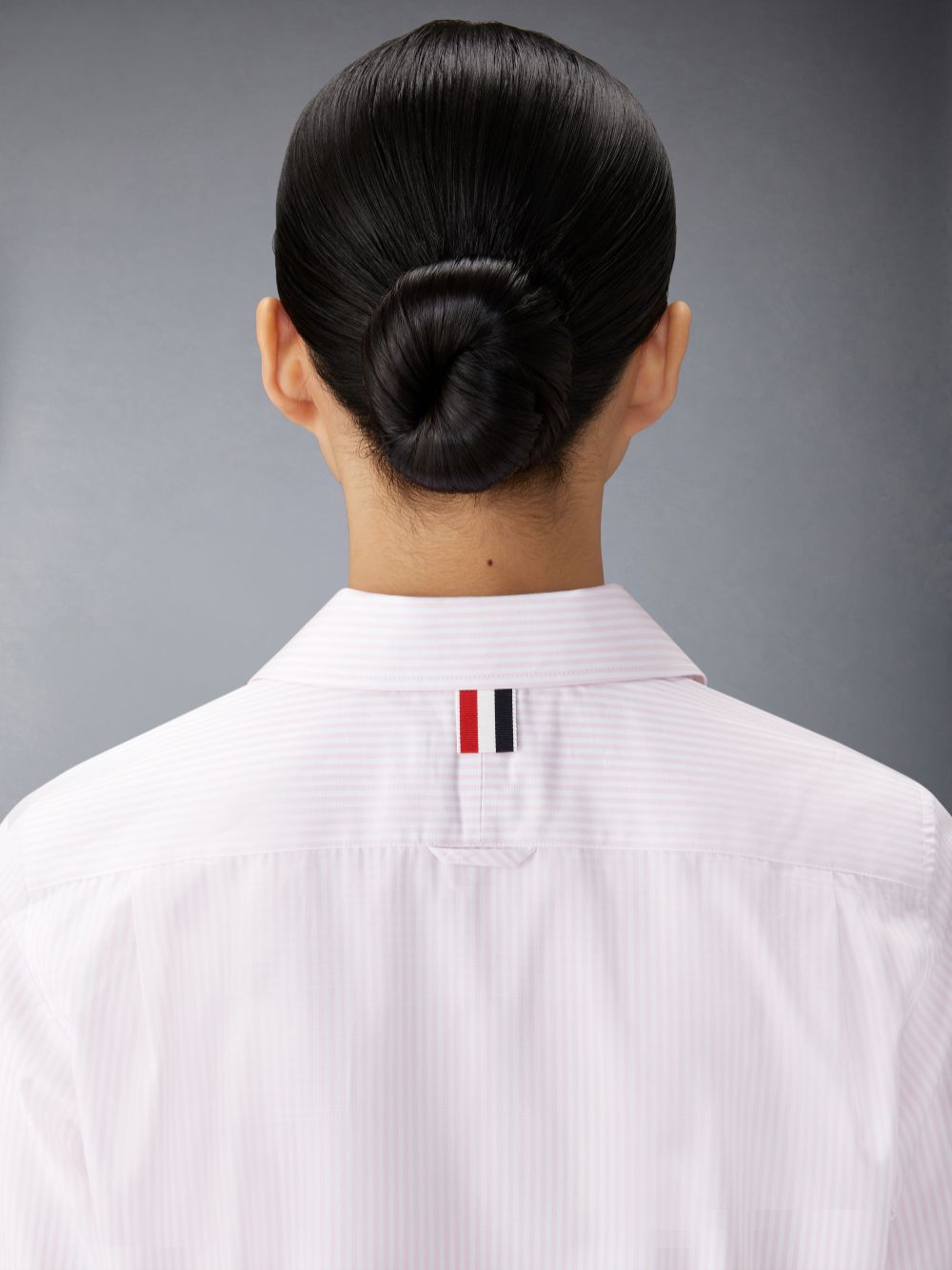 Thom Browne University Stripe Poplin Tucked Women Shirts Pink | YDD29Y84132