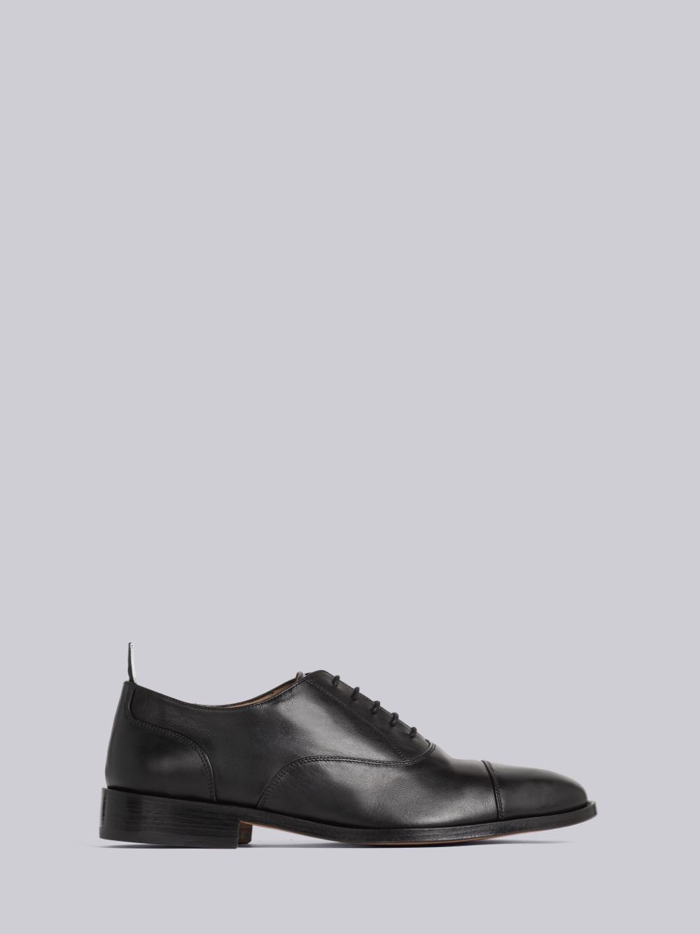 Thom Browne VITELLO CALF LEATHER CAP TOE Men Oxford Shoes Black | DLQ46A13546