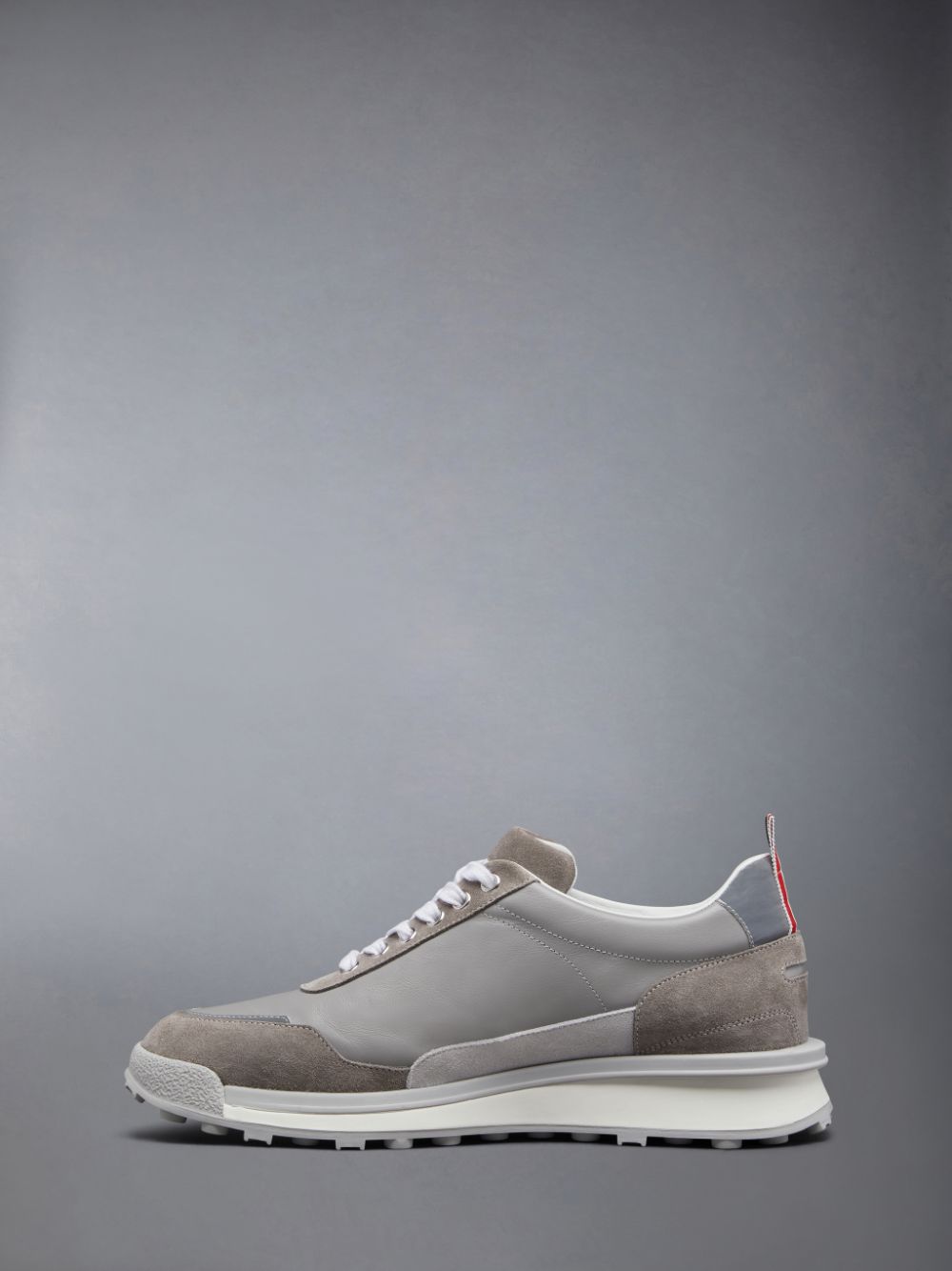 Thom Browne Vitello Calf Alumni Men Sneakers Grey | WQP66K12014