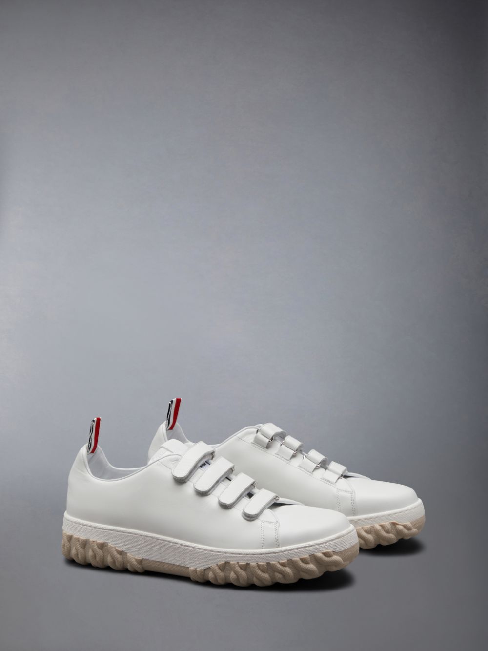 Thom Browne Vitello Calf Court Men Sneakers White | YEW15W60099