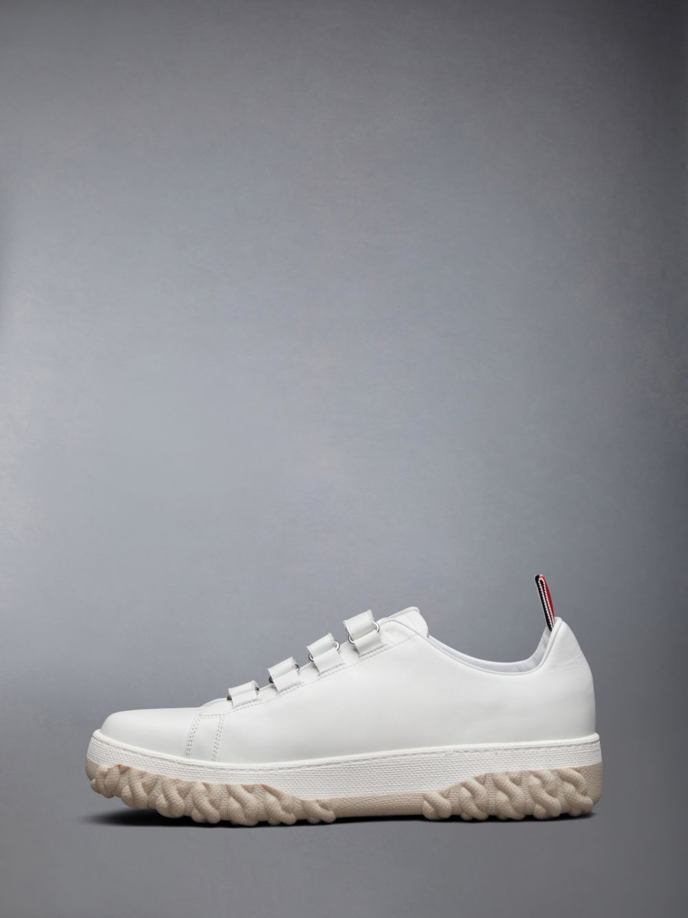 Thom Browne Vitello Calf Court Men Sneakers White | YEW15W60099