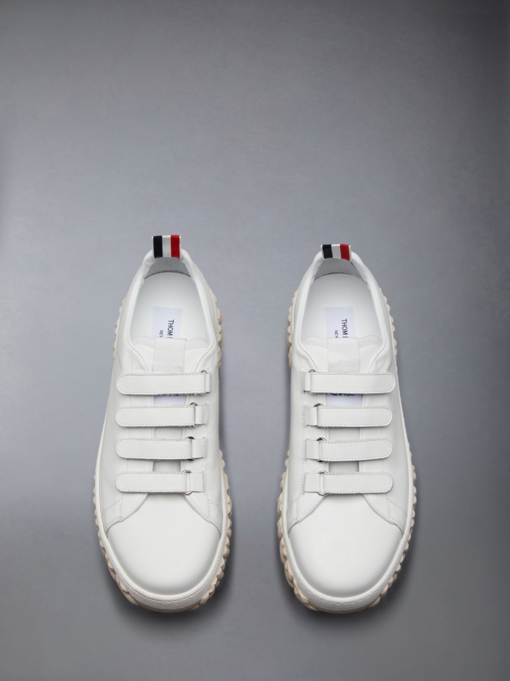 Thom Browne Vitello Calf Court Men Sneakers White | YEW15W60099