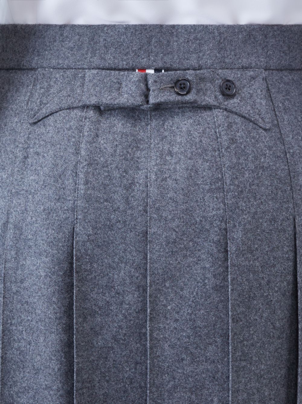 Thom Browne WOOL FLANNEL 2003 CLASSIC BACKSTRAP PLEATED Men Skirts Grey | BEB05X66118