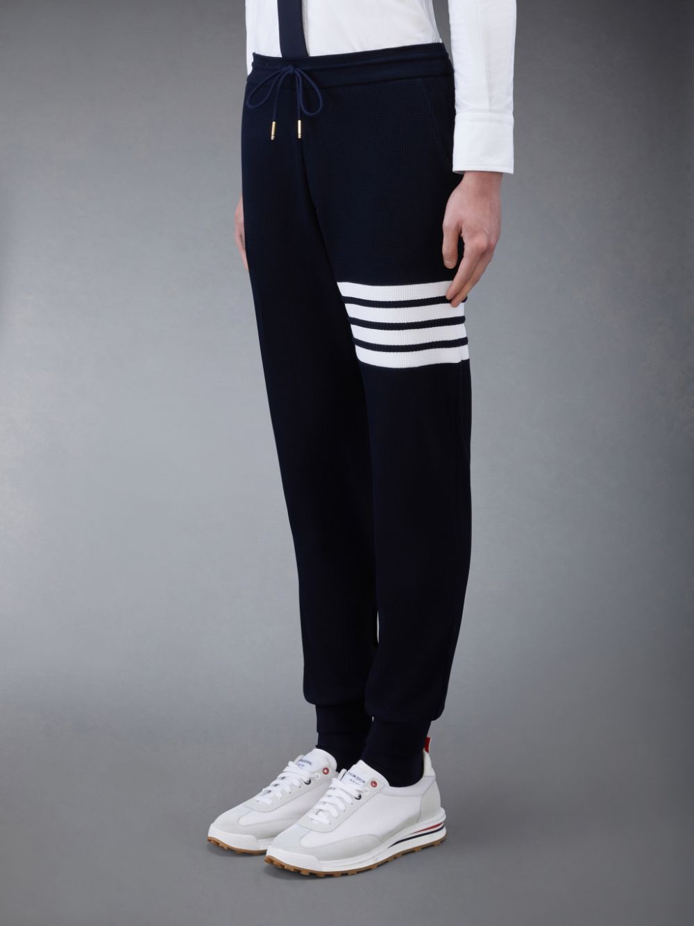 Thom Browne Waffle 4-Bar Men Sweatpants Blue | HBC17Q88316