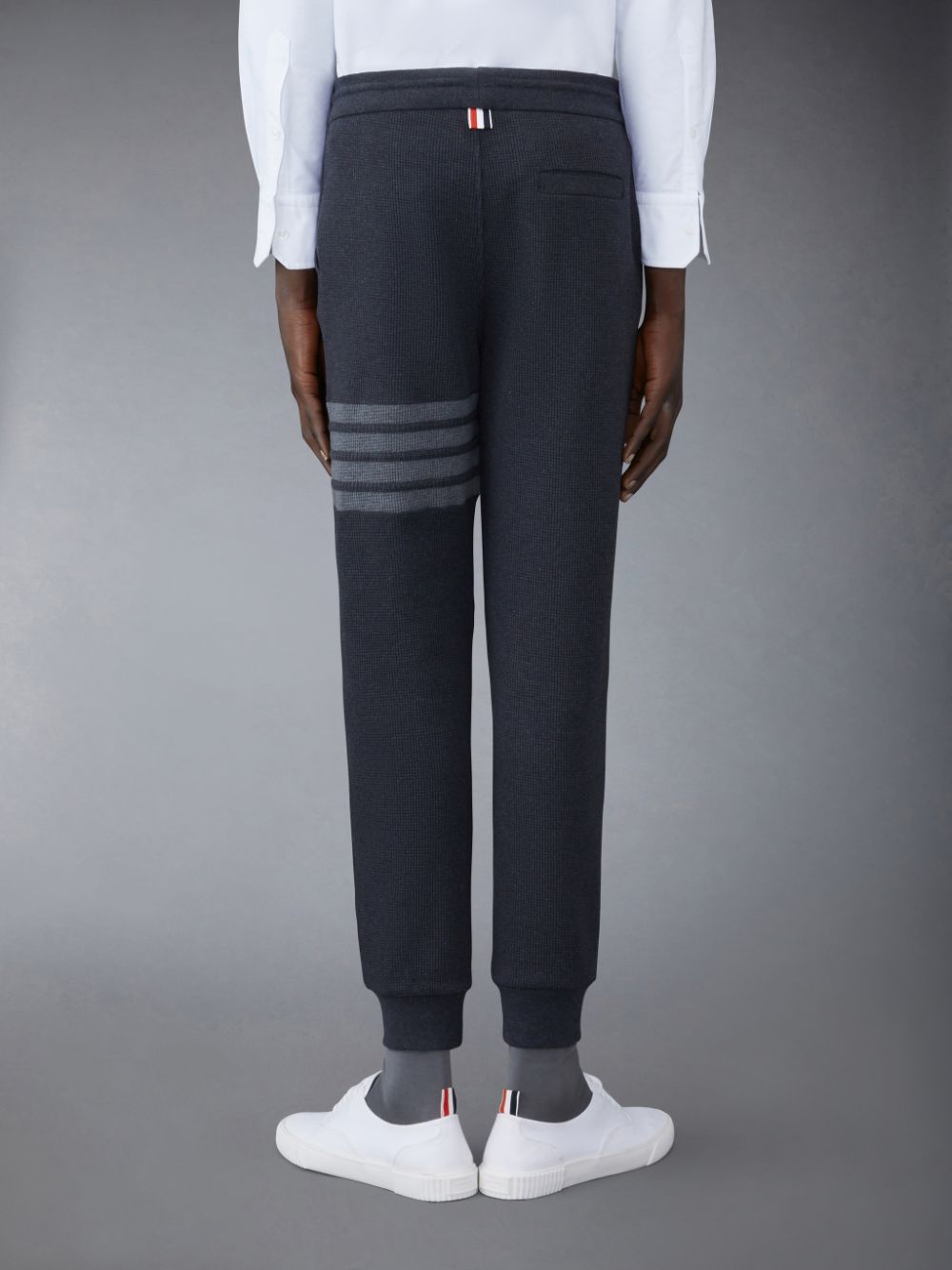 Thom Browne Waffle 4-Bar Men Sweatpants Grey | TPF84U09960