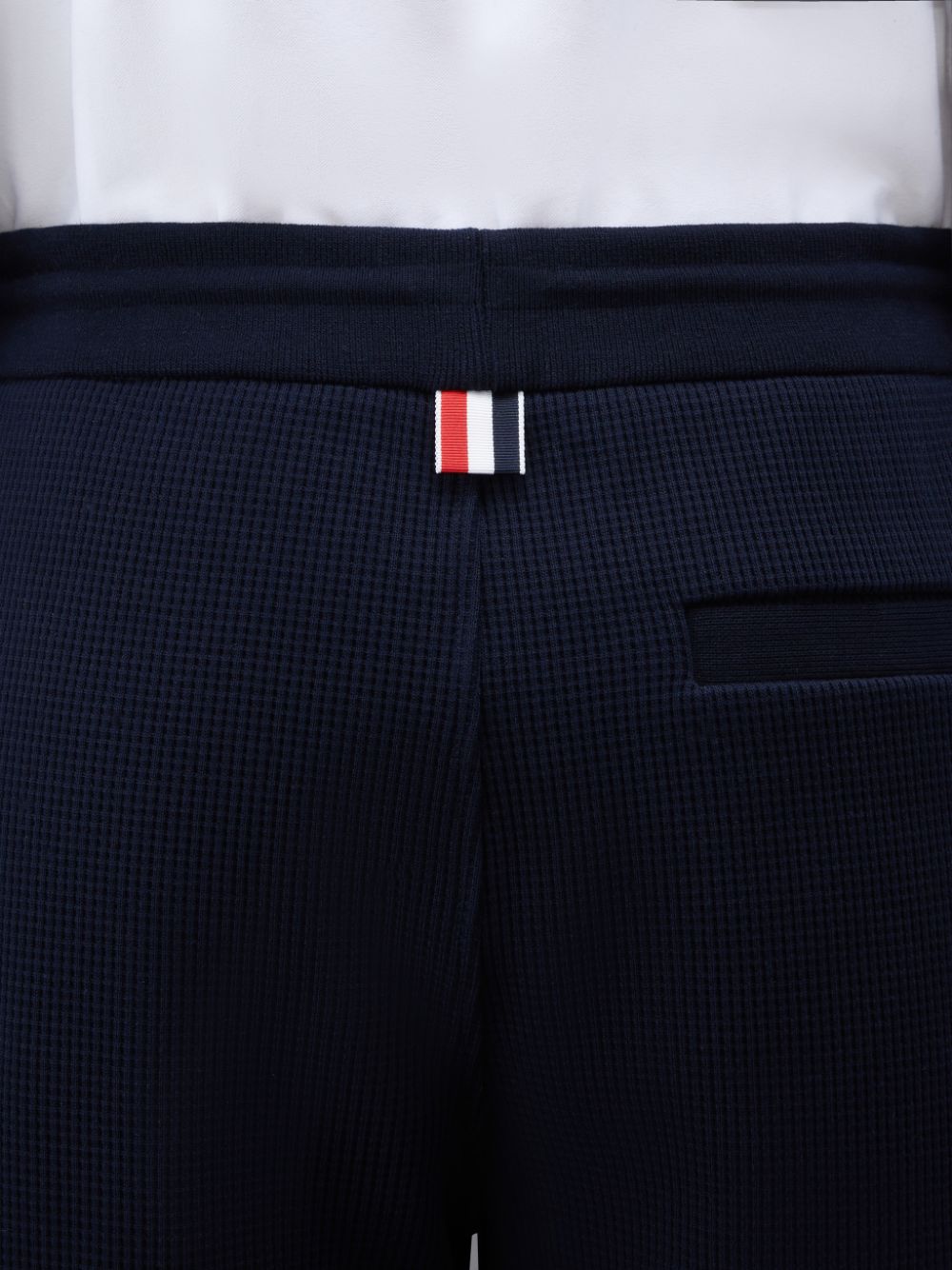 Thom Browne Waffle 4-Bar Men Sweatshorts Blue | HQF06C34277