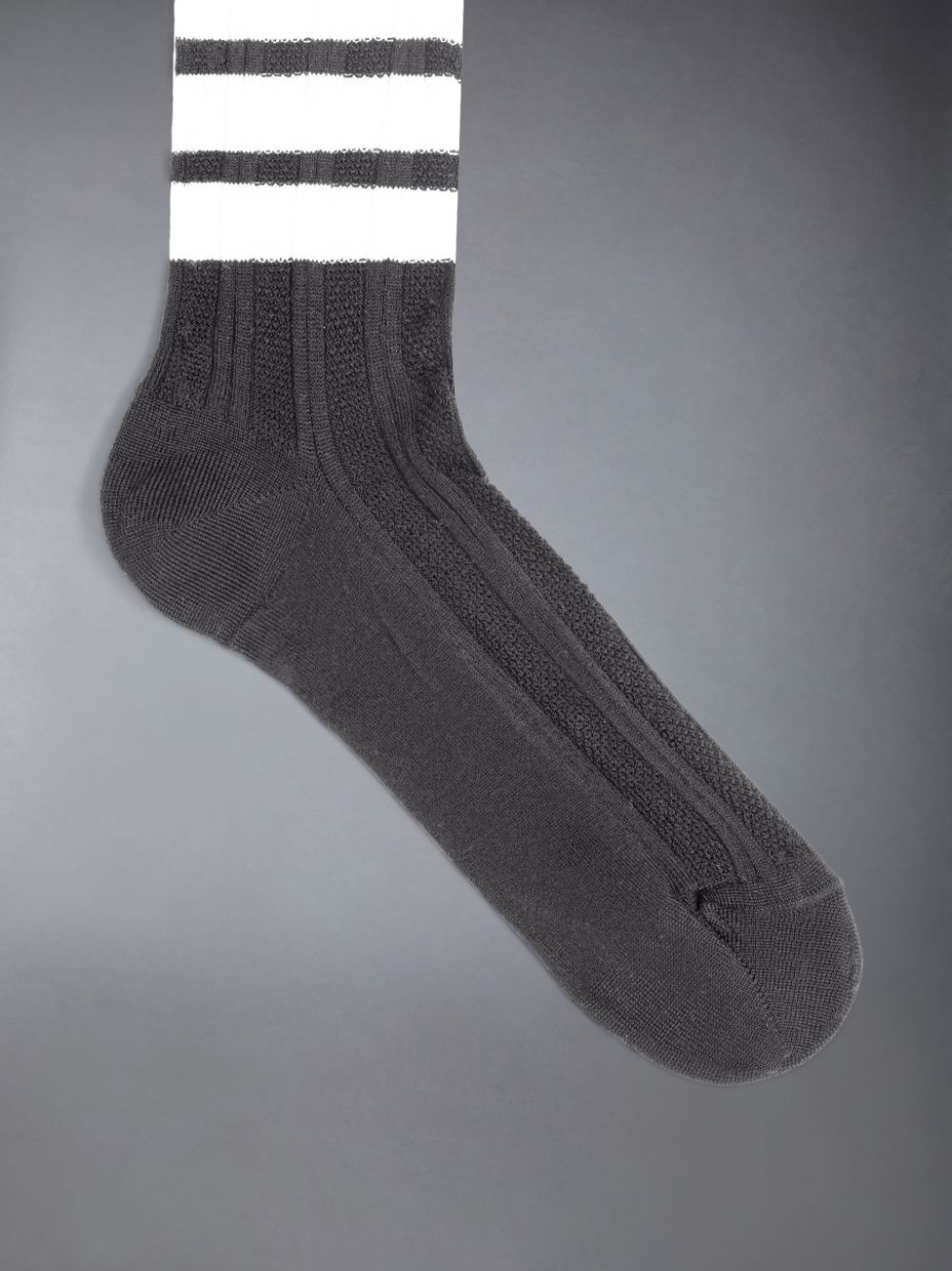 Thom Browne Washable Merino 4-Bar Mid Calf Men Socks Black | XEX60X69548