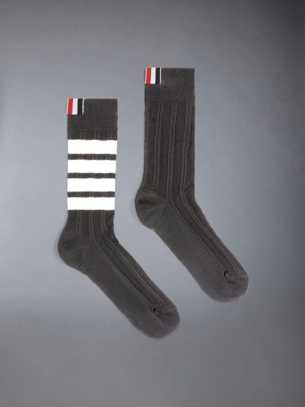 Thom Browne Washable Merino 4-Bar Mid Calf Men Socks Black | XEX60X69548