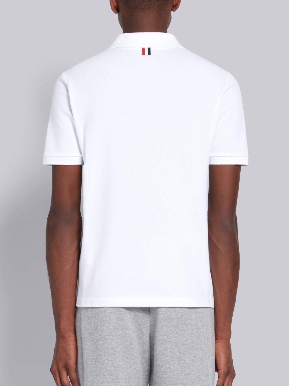 Thom Browne White Classic Cotton Pique Side Insert 4-Bar Men Polo Shirt White | PPC44G06479