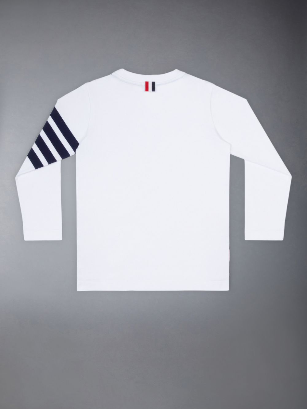 Thom Browne White Cotton Jersey 4-Bar Long Sleeve Boys's T Shirts White | AXR09D55526