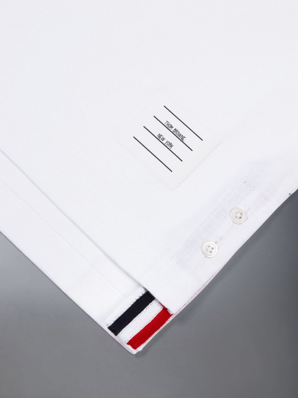 Thom Browne White Cotton Jersey 4-Bar Long Sleeve Boys's T Shirts White | AXR09D55526