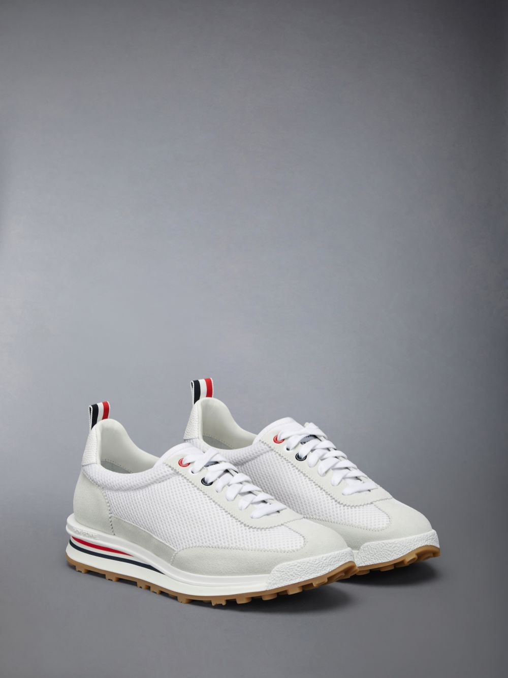 Thom Browne White Nylon Tech Runner Women Sneakers White | LJU40O14931