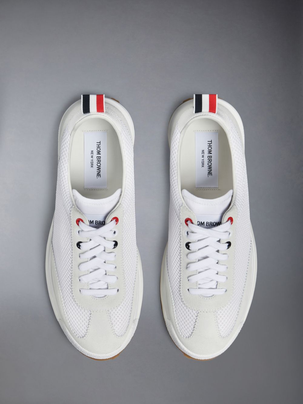 Thom Browne White Nylon Tech Runner Women Sneakers White | LJU40O14931