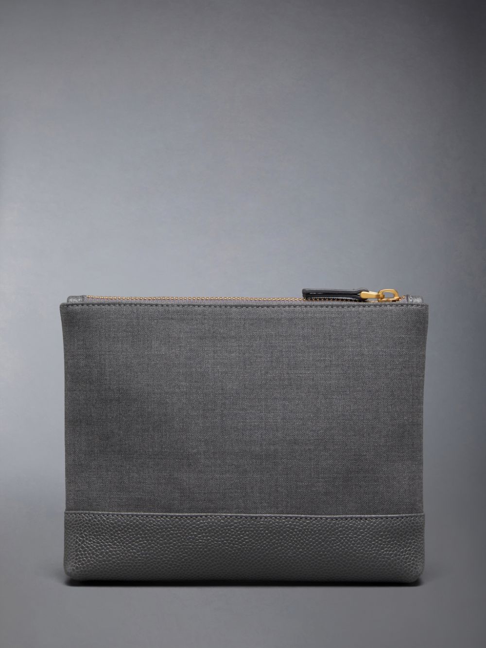 Thom Browne Wool 4-Bar Men Clutch Bags Grey | WPO29B13533