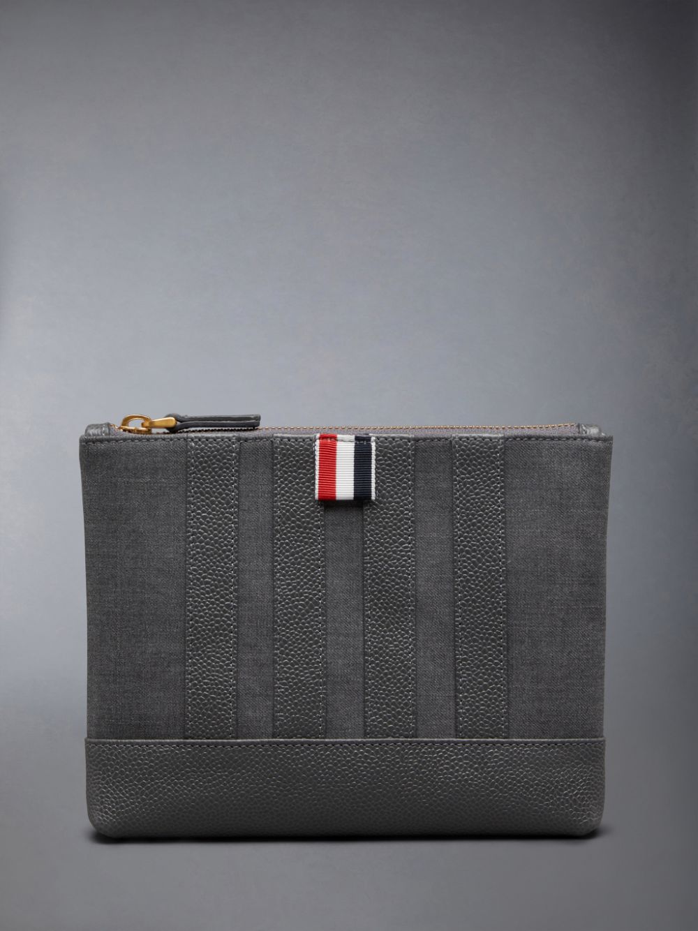 Thom Browne Wool 4-Bar Men Clutch Bags Grey | WPO29B13533