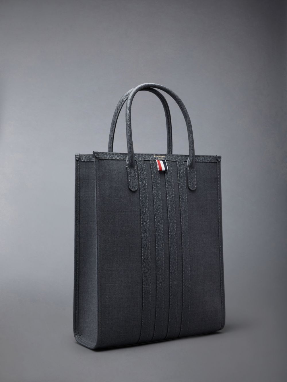 Thom Browne Wool 4-Bar Men Tote Bags Grey | HYI82V44206