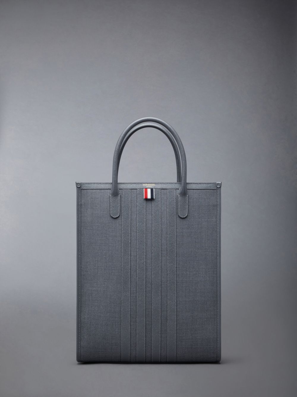 Thom Browne Wool 4-Bar Men Tote Bags Grey | HYI82V44206