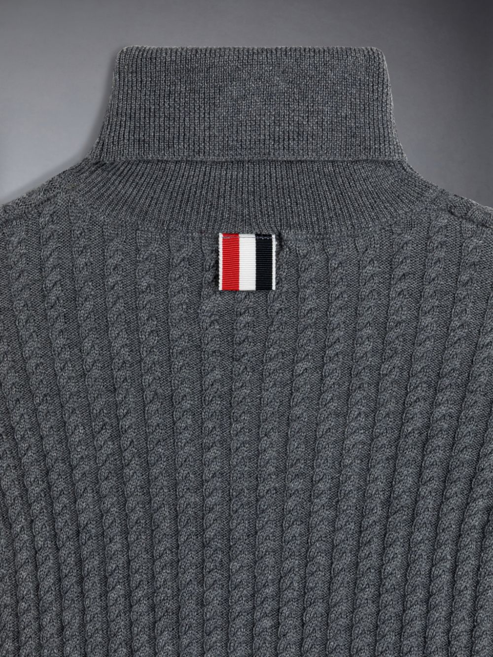 Thom Browne Wool Cable Knit 4-Bar Boys's Pullover Grey | OJX39X89172